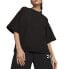 Фото #1 товара Puma Infuse Relaxed Crew Neck Short Sleeve T-Shirt Womens Black Casual Tops 6243