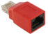 Фото #1 товара Delock RJ45 Crossover Adapter male - female - RJ45 M/F - Red