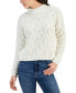 Juniors' Cable-Knit Chenille Sweater