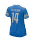 Фото #3 товара Women's Amon-Ra St. Brown Blue Detroit Lions Game Player Jersey