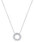 Фото #1 товара Macy's diamond Circle 18" Pendant Necklace (2 ct. t.w.) in 14k White Gold