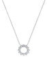 Фото #1 товара Diamond Circle 18" Pendant Necklace (2 ct. t.w.) in 14k White Gold