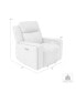 Фото #5 товара Claude 37" Genuine Leather in Dual Power Headrest and Lumbar Support Recliner Chair