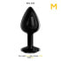 Фото #5 товара Blackgem Metalic Butt Plug with Jewel Black Size M