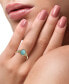 ფოტო #2 პროდუქტის EFFY® Turquoise & Diamond (1/10 ct. t.w.) Ring in 14k Gold