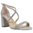 Фото #2 товара Nina Henesi Rhinestone Block Heels Evening Womens Silver Dress Sandals HENESI-0