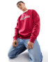 Фото #2 товара Tommy Hilfiger monotype embroidered sweatshirt in burgundy