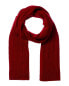 Фото #1 товара Шарф мужской Qi Cashmere Cable Stitch Cashmere Dark Crimson 100% кашемир