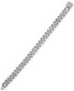 Фото #3 товара Men's Cubic Zirconia Curb Link Chain Bracelet in Sterling Silver