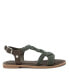 ფოტო #1 პროდუქტის Women's Braided Strap Flat Sandals By Green