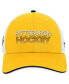 Men's Gold Pittsburgh Penguins Authentic Pro Rink Trucker Adjustable Hat