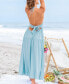 ფოტო #4 პროდუქტის Women's Leaf Print Cutout Halter Beach Dress