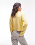 Topshop knitted v-neck cardigan in lemon