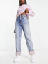 Фото #4 товара Only Robyn straight leg cloud print jeans in mid blue denim