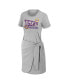 ფოტო #2 პროდუქტის Women's Heather Gray LSU Tigers Knotted T-shirt Dress