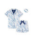 ფოტო #1 პროდუქტის Girls Short Coat Pajama Set with Scrunchie, 2 Pc.