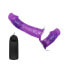 Фото #3 товара Harness Double Dildo with Vibration Purple