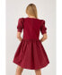 Фото #5 товара Women's High Low Knit Combo Dress