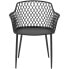 Фото #6 товара Krzesło nowoczesne kubełkowe z oparciem ażurowym 2 szt. czarne