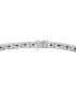 ფოტო #4 პროდუქტის Black Sapphire (4-1/8 ct. t.w.) & White Topaz (7 ct. t.w.) Flower Bracelet in Sterling Silver