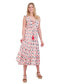 Фото #2 товара Women's Giselle Maxi Dress Cream Red Navy Ikat