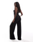 Фото #4 товара ASOS DESIGN bandeau hardwire trim jumpsuit in black