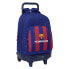 School Rucksack with Wheels F.C. Barcelona 24/25 Maroon Navy Blue 33 x 45 x 22 cm