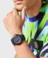 ფოტო #5 პროდუქტის Men's Thunderstorm Chrono Blue Silicone Strap Watch 43mm