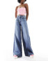 Фото #3 товара ASOS DESIGN Tall soft wide leg jean in mid blue