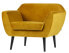 ROCCO - Fauteuil en velours jaune ocre