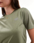 New Balance performance t-shirt in olive green Mittelgrün, XL - фото #2