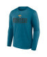 Фото #2 товара Men's Teal Jacksonville Jaguars Big and Tall Wordmark Long Sleeve T-shirt