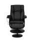 Massaging Multi-Position Recliner And Ottoman With Wrapped Base