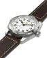 ფოტო #3 პროდუქტის Women's Swiss Automatic Khaki Field Expedition Brown Leather Strap Watch 37mm