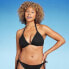 Фото #3 товара Women's Crochet Triangle Bikini Top - Shade & Shore Black 34B