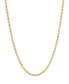 ფოტო #1 პროდუქტის Diamond Cut Rope Chain 20" Necklace (3mm) in 14k White Gold