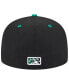 Фото #4 товара Men's Black Kannapolis Cannon Ballers Theme Nights Kannapolis Qs 59FIFTY Fitted Hat