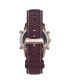 Men Wilhelm Leather Watch - Brown/Rose Gold, 42mm