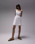 Фото #8 товара Topshop broderie linen mini dress in white