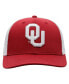 Men's Crimson, White Oklahoma Sooners Trucker Snapback Hat