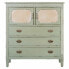 Chest of drawers Alexandra House Living Green Rattan Fir wood MDF Wood 90 x 36 x 82 cm