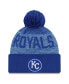 ფოტო #1 პროდუქტის Men's Royal Kansas City Royals Authentic Collection Sport Cuffed Knit Hat with Pom