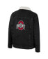 Фото #4 товара Men's x Wrangler Charcoal Ohio State Buckeyes Western Button-Up Denim Jacket