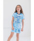 Фото #3 товара Little Girls Gryffindor Hufflepuff Ravenclaw Slytherin Pajama Shirt and Shorts Sleep Set Tie Dye Blue