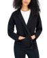 Фото #4 товара Women's Notched-Collar Long-Sleeve Sweater Blazer