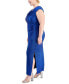 Фото #3 товара Plus Size Cowlneck Sleeveless Long Dress