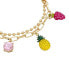 Фото #3 товара Faux Stone Pineapple Charm Stretch Bracelet