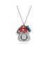 ფოტო #1 პროდუქტის Mushroom, Red, Rhodium Plated Alice In Wonderland Pendant Necklace