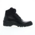 Фото #2 товара Bruno Magli Val BM600619 Mens Black Leather Lace Up Casual Dress Boots