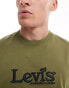 Levi's x ASOS exclusive t-shirt with embroidered retro chest logo in khaki